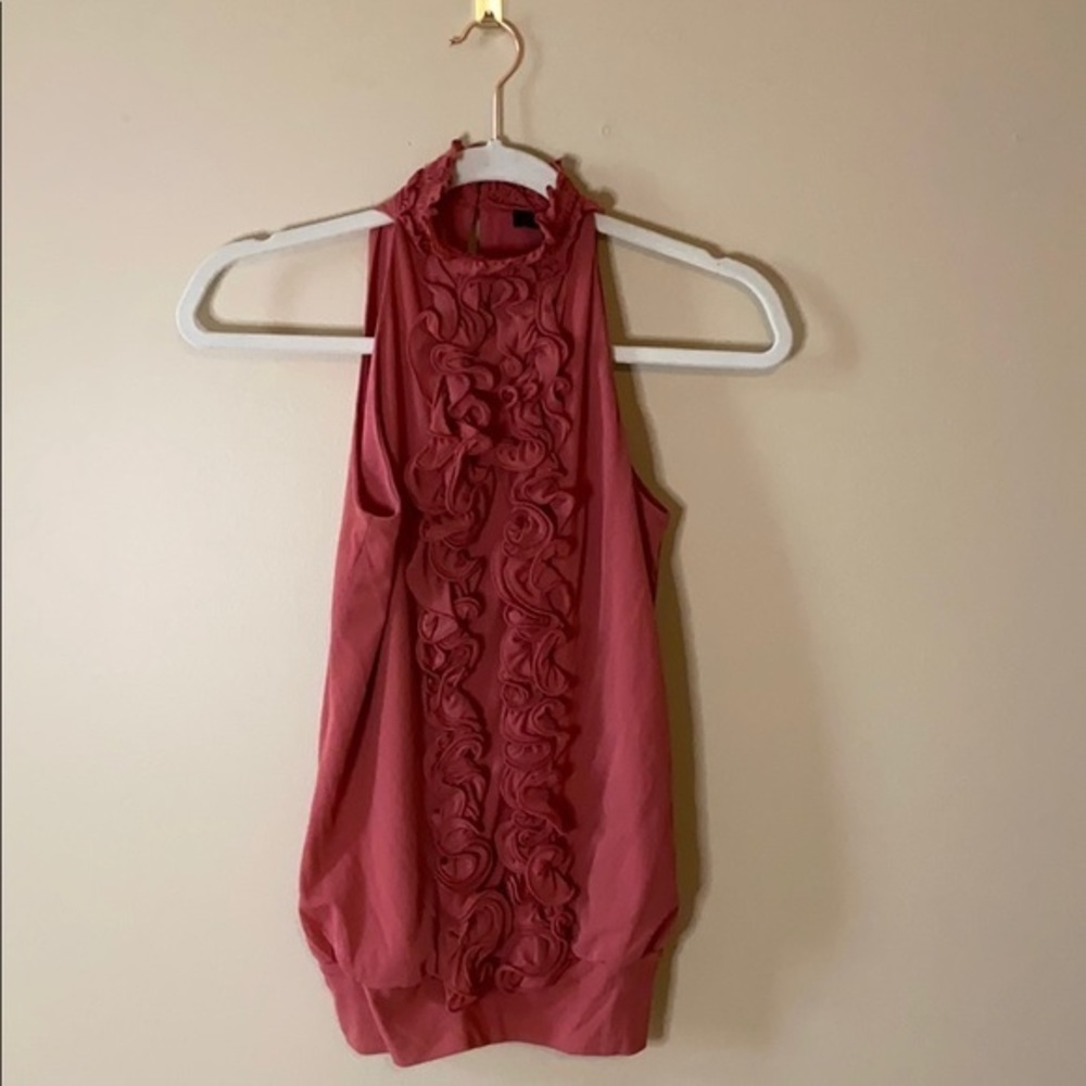 The Limited Mauve mock neck tank